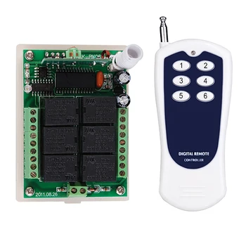 DC 12V Wireless Remote Power Control Switch System1000M 6CH 6Relay Receiver&Transmitter 315/433MHZ
DC 12V Wireless Remote Power Control Switch System1000M 6CH 6Relay Receiver&Transmitter 315/433MHZ
