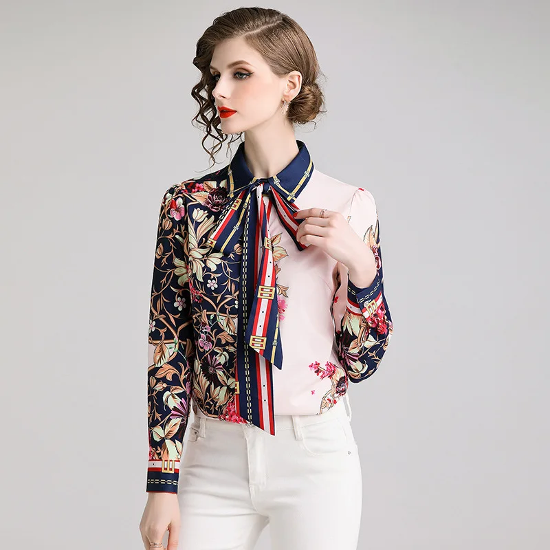 Fashion Woman Blouses 2019 Spring New Loose Long Sleeve Print Women Office Tops and Blouses Bow Streamer Shirts Harajuku NO881
Fashion Woman Blouses 2019 Spring New Loose Long Sleeve Print Women Office Tops and Blouses Bow Streamer Shirts Harajuku NO881