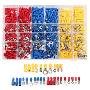 480pcs Electrical Cable Wiring Connector Insulated Cold-pressed Terminals Copper + PVC + Tin Insulated Terminal Kit for Home DIY 
480pcs Electrical Cable Wiring Connector Insulated Cold-pressed Terminals Copper + PVC + Tin Insulated Terminal Kit for Home DIY