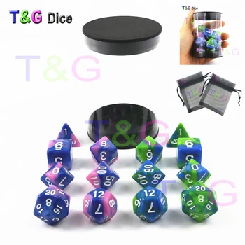 High Quality 14pcs/Tube of Dados Dnd Dices with Mix-color Effect ,Plus Two Black Dice Bags As Gifts for Rpg,Entertainment,Party
High Quality 14pcs/Tube of Dados Dnd Dices with Mix-color Effect ,Plus Two Black Dice Bags As Gifts for Rpg,Entertainment,Party