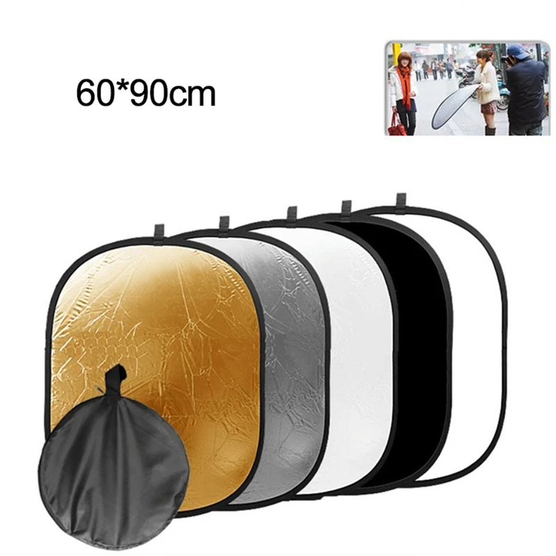 60*90CM 5 in 1 Portable Foldable Studio Photo Collapsible Multi-Disc Light Photographic Lighting Reflector with Carrying Bag
60*90CM 5 in 1 Portable Foldable Studio Photo Collapsible Multi-Disc Light Photographic Lighting Reflector with Carrying Bag