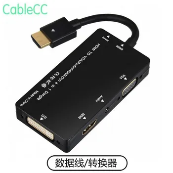 HDMI to VGA/Audio/HDMI/DVI 4in1 Dongle Adapter Multiport Splitter Converter For PS3 HDTV PC Monitor Projector
HDMI to VGA/Audio/HDMI/DVI 4in1 Dongle Adapter Multiport Splitter Converter For PS3 HDTV PC Monitor Projector