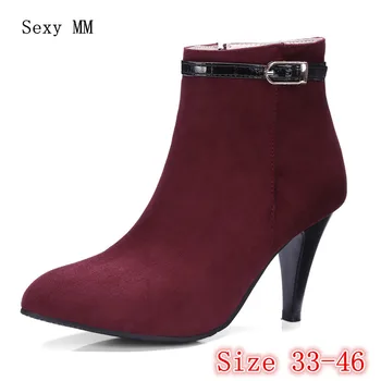 Spring Autumn High Heel Women Ankle Boots Shoes Woman Short Boots Plus Size 33 - 40 41 42 43 44 45 46
Spring Autumn High Heel Women Ankle Boots Shoes Woman Short Boots Plus Size 33 - 40 41 42 43 44 45 46