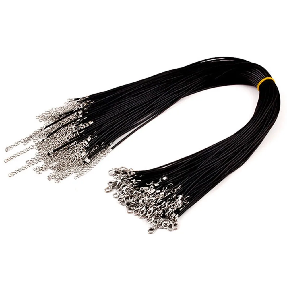 Wholesale 1.5mm Jewelry Clasp Lobster Necklace Black Rope Wax Leather Cord Necklace Lanyard Pendant Cord 50pcs/lot Free Shipping
Wholesale 1.5mm Jewelry Clasp Lobster Necklace Black Rope Wax Leather Cord Necklace Lanyard Pendant Cord 50pcs/lot Free Shipping