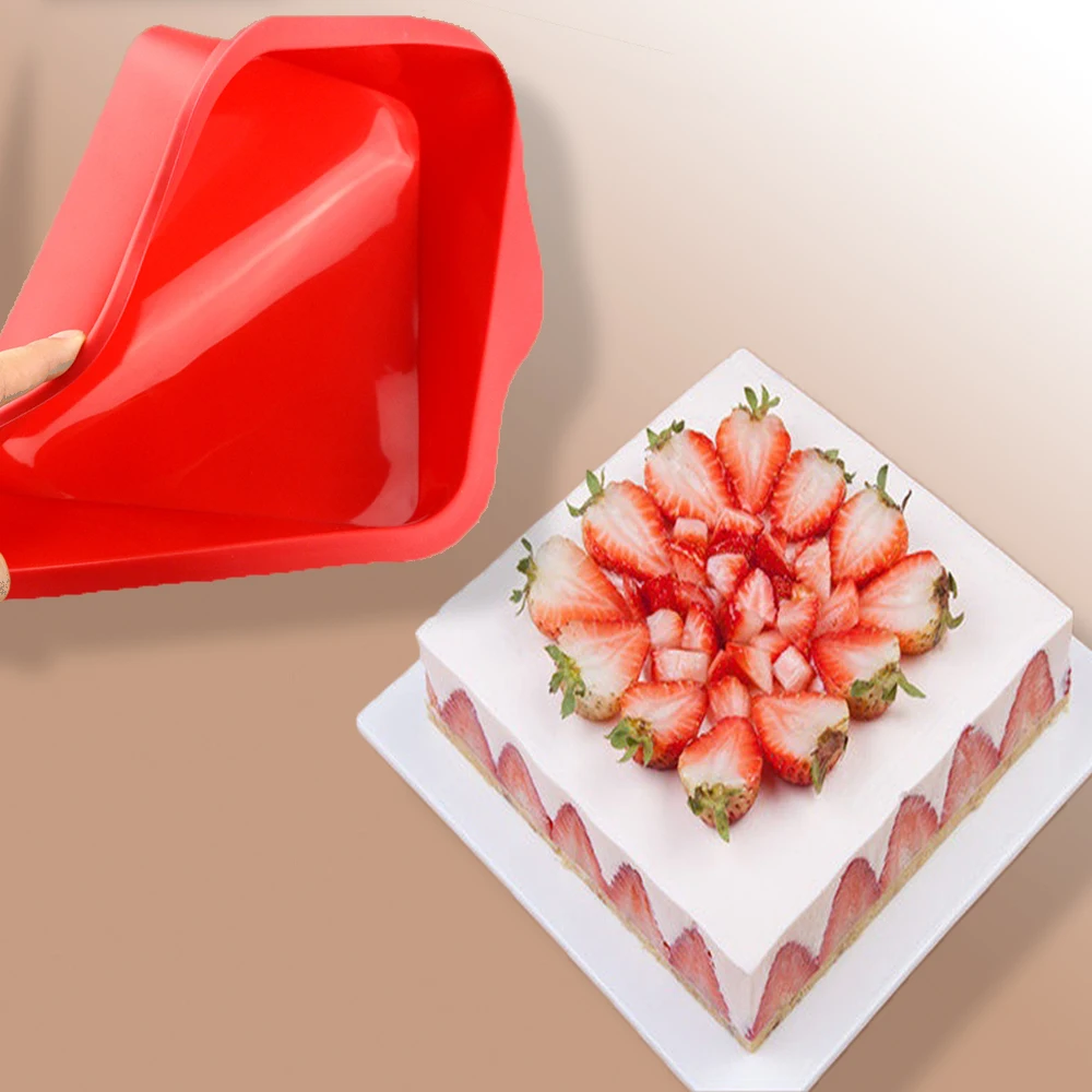 1PCS Silicone Non-stick Square Mousse Cake Molds Cake Decorating Tools For Pans Baking Brownie Chiffon Sponge Cakes Pan