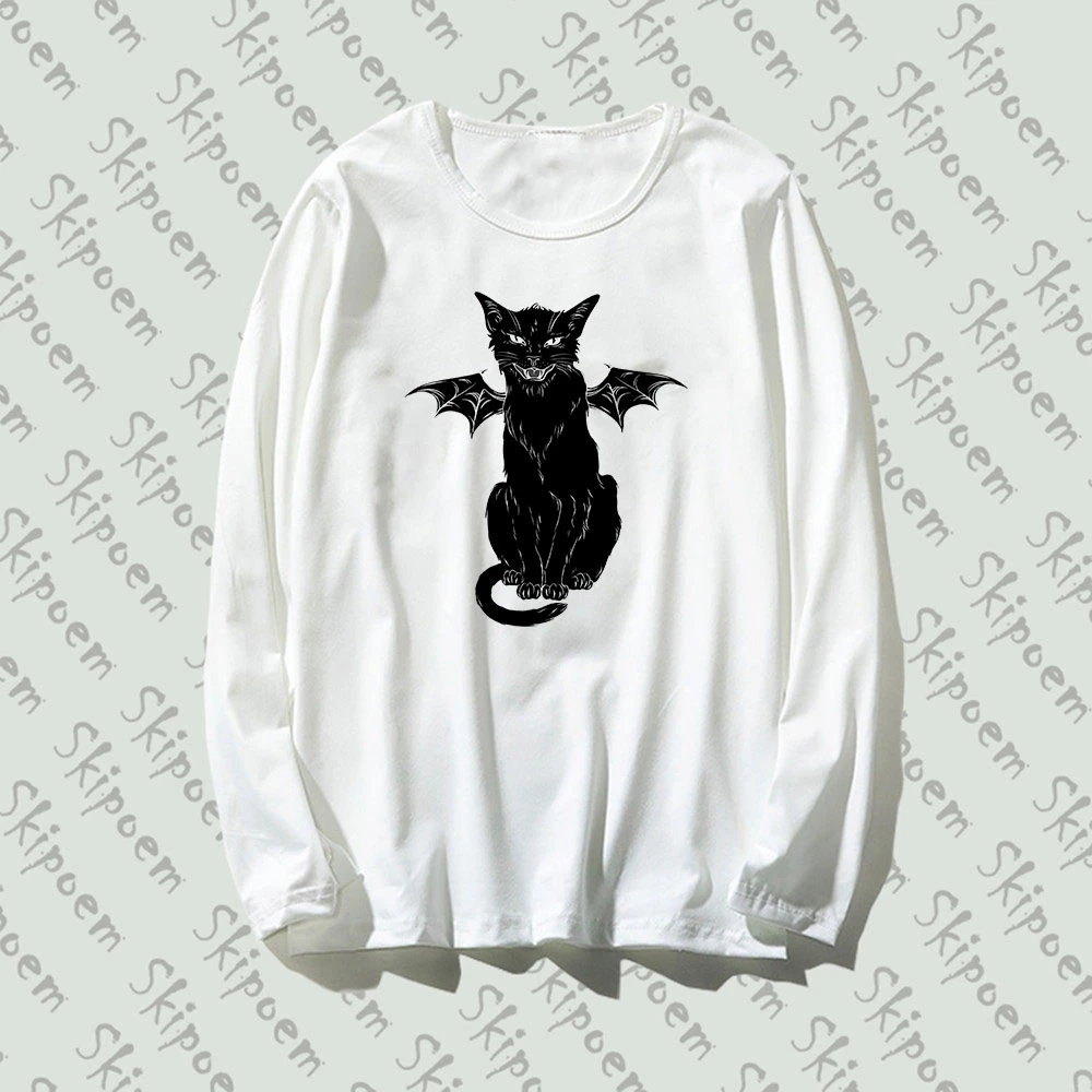 2019 Pure Cotton T-Shirt Gothic Retro Devil Cat Printed Long Sleeve Fashion Casual Tops & Tees Brand Unisex Clothing
2019 Pure Cotton T-Shirt Gothic Retro Devil Cat Printed Long Sleeve Fashion Casual Tops & Tees Brand Unisex Clothing