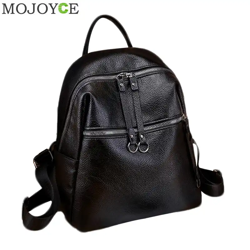 women's fashion casual pu leather backpack