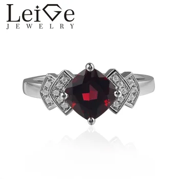 Leige Jewelry Real Garnet Rings Cushion Cut Red Gemstone Engagement Rings For Woman 925 sterling silver January Birthstone
Leige Jewelry Real Garnet Rings Cushion Cut Red Gemstone Engagement Rings For Woman 925 sterling silver January Birthstone