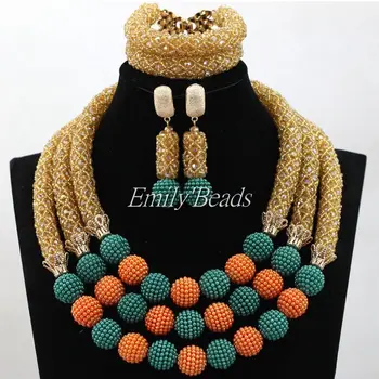Nigerian Wedding African Beads Jewelry Set Unique Indian Bridal Fashion Necklace Set Handmade Style Free Shipping ALJ582
Nigerian Wedding African Beads Jewelry Set Unique Indian Bridal Fashion Necklace Set Handmade Style Free Shipping ALJ582