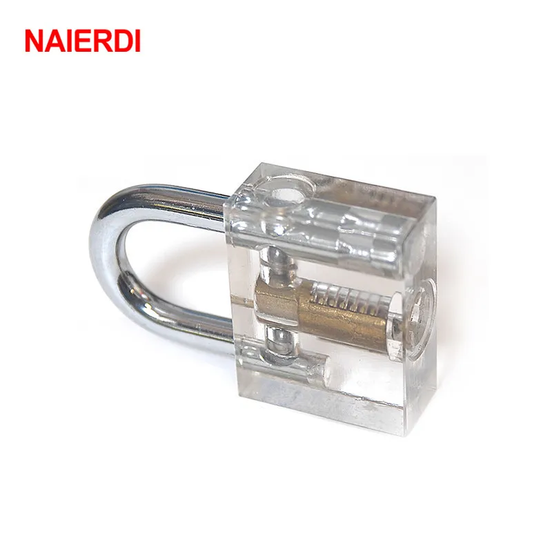 

NAIERDI Cutaway Inside View Difficult Practice Transparent Padlock Lock Training Skill Pick View Padlock For Locksmith