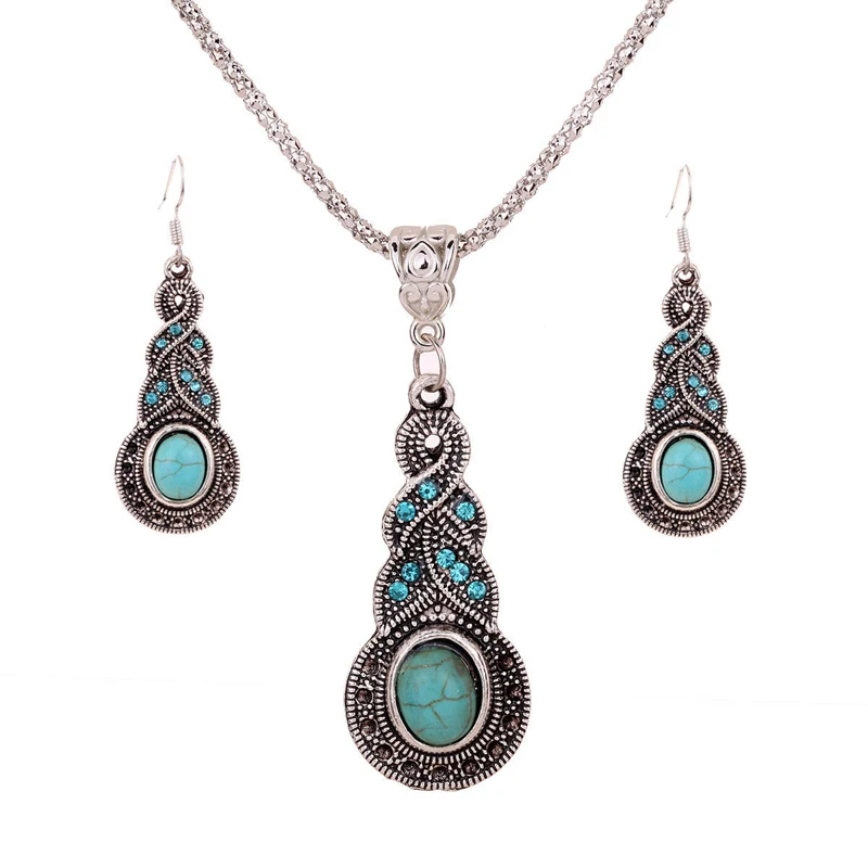 Sainio Retro Boho Jewelry Set Vintage Ethnic Blue Stone Necklace Earrings Sets antique Silver Tibetan Jewelry Sets For Women
Sainio Retro Boho Jewelry Set Vintage Ethnic Blue Stone Necklace Earrings Sets antique Silver Tibetan Jewelry Sets For Women