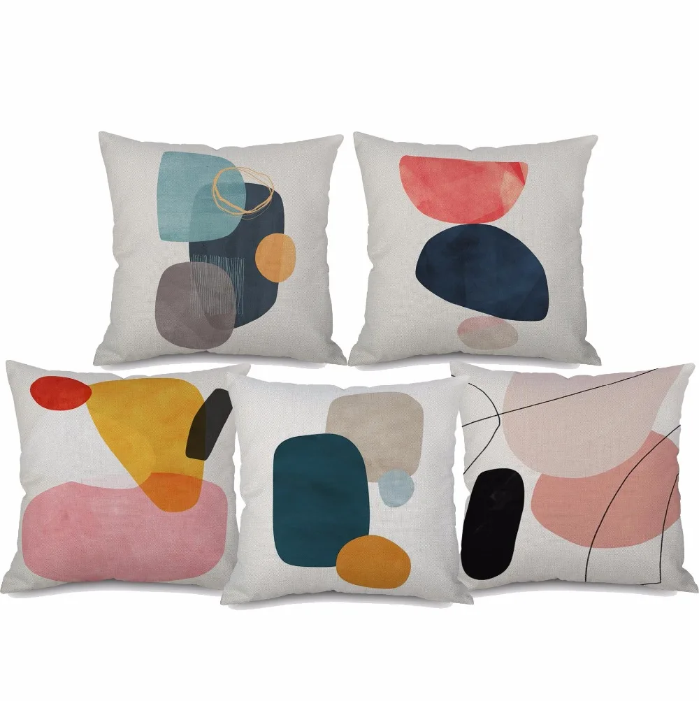 Watercolor Circles Cushion Cover Geometric Simple Shape Pillow Covers 45X45cm Beige Linen Pillow Case Sofa Chair Decor
Watercolor Circles Cushion Cover Geometric Simple Shape Pillow Covers 45X45cm Beige Linen Pillow Case Sofa Chair Decor