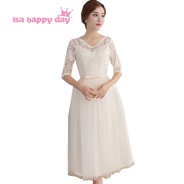 2019 new arrival hot sale sexy women formal short v neck prom dress vestido brides champagne tea dresses with sleeves H3893
2019 new arrival hot sale sexy women formal short v neck prom dress vestido brides champagne tea dresses with sleeves H3893