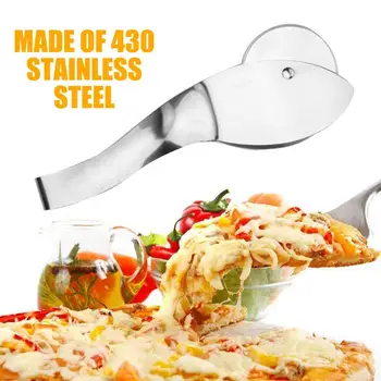Stainless Steel Pizza Cutter with Clip Pizza Wheels Roller Cutter Bread Pastry Dough Cutting Food Thongs Kitchen Tools
Stainless Steel Pizza Cutter with Clip Pizza Wheels Roller Cutter Bread Pastry Dough Cutting Food Thongs Kitchen Tools