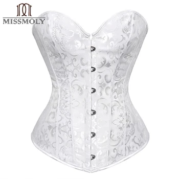 Miss Moly Women's Gothic Steampunk Clothing Brocade Waist Trainer Corset Overbust Top Corsets And Bustiers With G-string S-6XL
Miss Moly Women's Gothic Steampunk Clothing Brocade Waist Trainer Corset Overbust Top Corsets And Bustiers With G-string S-6XL