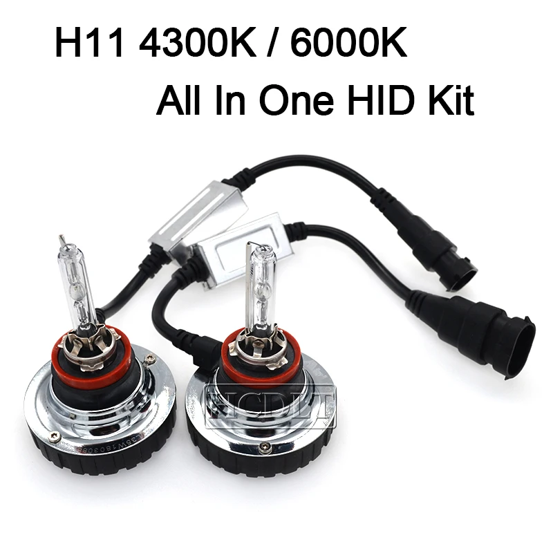 HCDLT All In One 35W Xenon HID Headlight Kit H11 9005 HB3 4300K 6000K Auto Car Xenon Lamp Bulb 35W Ballast HID Conversion Kit (3)