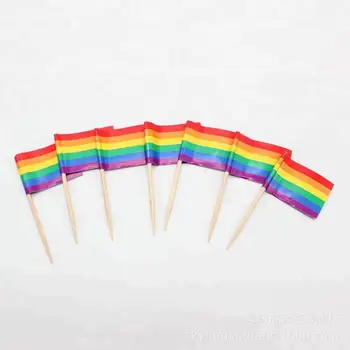 Rainbow Flag Toothpick Lesbian Gay Pride LGBT Flag Banner Cooktail Sticks Picks LX6418
Rainbow Flag Toothpick Lesbian Gay Pride LGBT Flag Banner Cooktail Sticks Picks LX6418