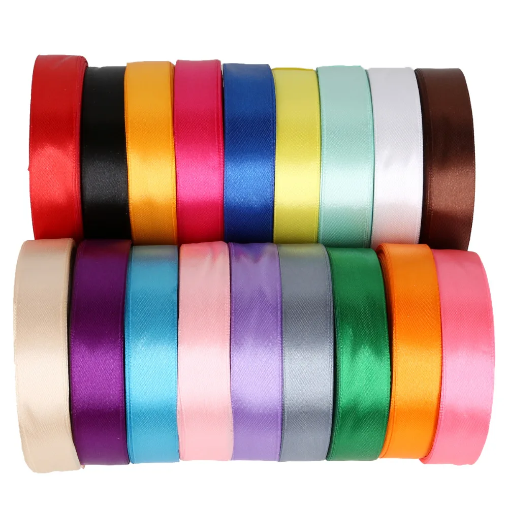 

25yard 7 10 13 15 20 25 38mm Solid Color Silk Satin Ribbon Wedding Party Decoration Christmas Ribbon DIY Gift Wrapping Supplies