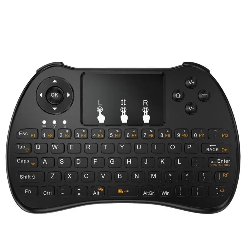 H9 Mini Wireless Keyboards Touchpad Air Mouse Backlit Keyboard Combo For Android TV Box Black
H9 Mini Wireless Keyboards Touchpad Air Mouse Backlit Keyboard Combo For Android TV Box Black