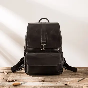Top Quality Genuine Leather Backpacks For 14'' Laptop Shoulder With Zipper Pocket high Capacity Male Business Black Travel Bag
Top Quality Genuine Leather Backpacks For 14'' Laptop Shoulder With Zipper Pocket high Capacity Male Business Black Travel Bag