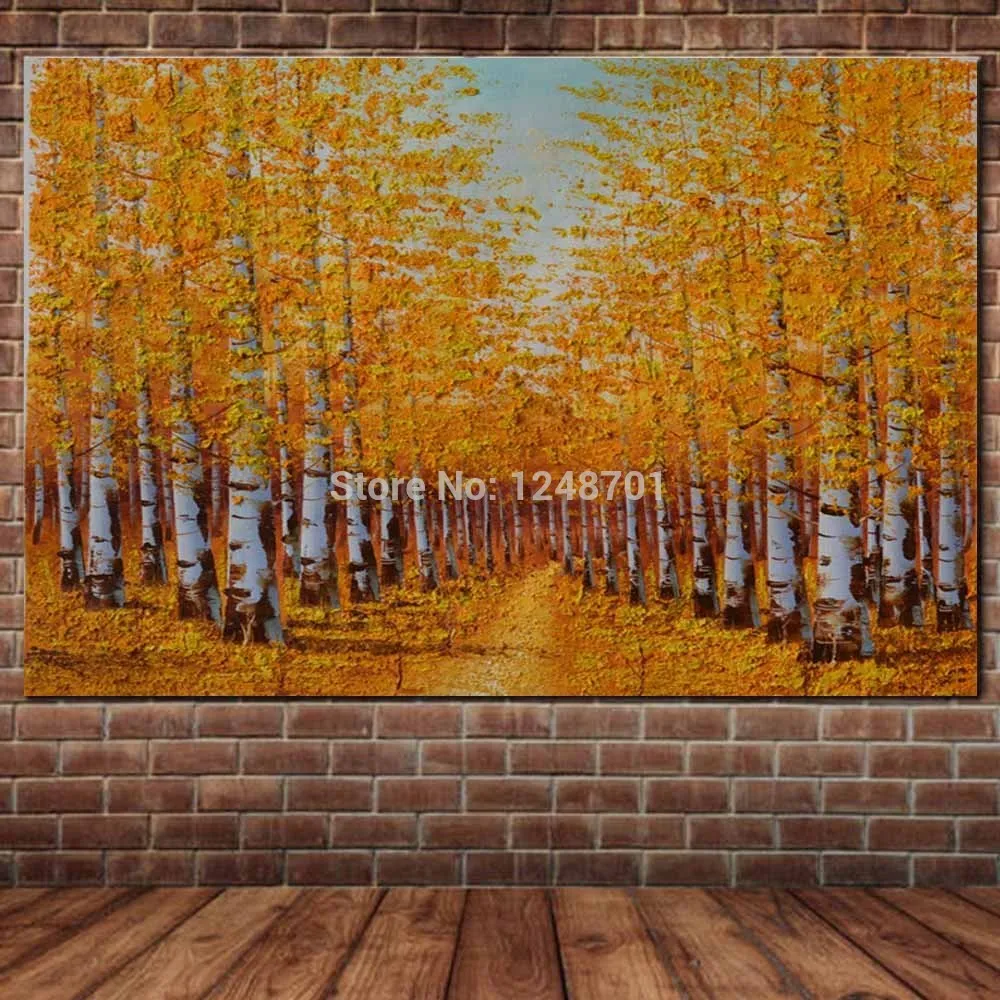 Hand Painted Abstract Impasto Autumn Birch Forest Landscape Oil Painting Birch Forest Wall Picture Living Room Home Wall Decor
Hand Painted Abstract Impasto Autumn Birch Forest Landscape Oil Painting Birch Forest Wall Picture Living Room Home Wall Decor