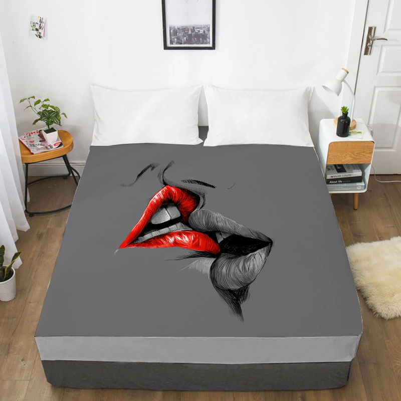 3D HD Digital Printing Custom Bed Sheet With Elastic,Fitted Sheet Twin King,Gray Sexy Lip Kiss Bedding Mattress Cover 150x200
3D HD Digital Printing Custom Bed Sheet With Elastic,Fitted Sheet Twin King,Gray Sexy Lip Kiss Bedding Mattress Cover 150x200