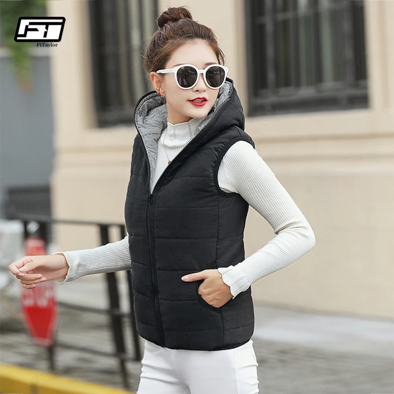 Fitaylor New Autumn Winter Women Vest Cotton Hooded Casual Slim Waistcoat Female Sleeveless Jacket
Fitaylor New Autumn Winter Women Vest Cotton Hooded Casual Slim Waistcoat Female Sleeveless Jacket