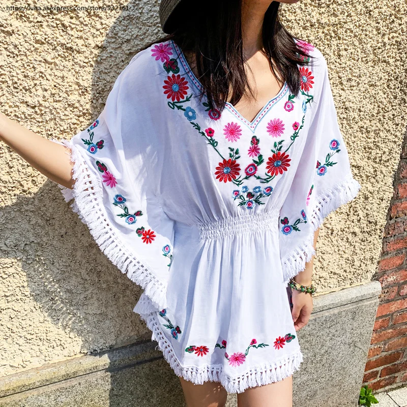 Vintage bohemian Embroidery Womens Blouses Floral Shirts Blouse Summer Tops White Blue shirt Plus Size woman clothes
Vintage bohemian Embroidery Womens Blouses Floral Shirts Blouse Summer Tops White Blue shirt Plus Size woman clothes