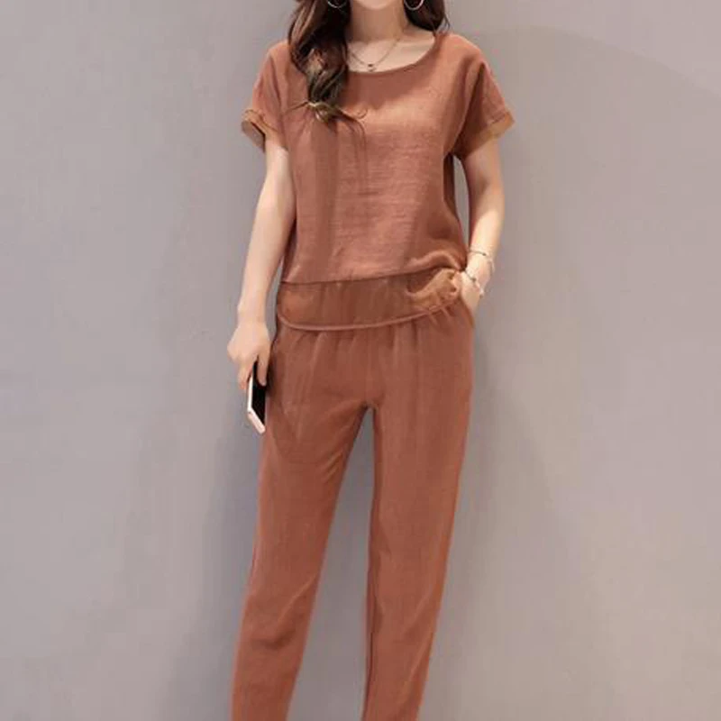Large Size Top&pants Set Cotton Fashion 2 Piece Set Women Leisure Women's Tracksuits Casual Tracksuit For Women Elegant Suit
Large Size Top&pants Set Cotton Fashion 2 Piece Set Women Leisure Women's Tracksuits Casual Tracksuit For Women Elegant Suit