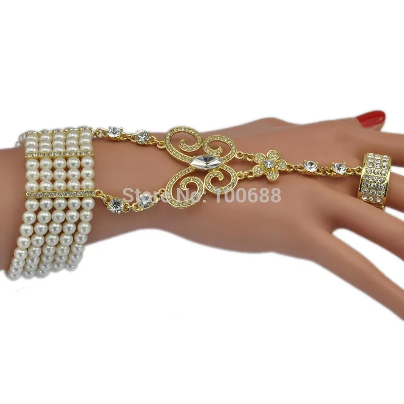 2016 New Arrival Crystal Garden Butterfly Flower Pearls Stretch Bracelet Bangle Back Of Hand Chain Jewelry
2016 New Arrival Crystal Garden Butterfly Flower Pearls Stretch Bracelet Bangle Back Of Hand Chain Jewelry