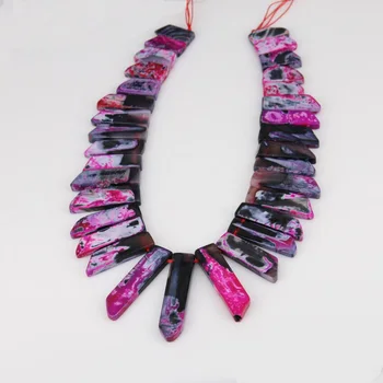 Dragon Gems Natural Stones Graduated Slice Beads Craft Necklace strand,Dyed Black Fushcia color Raw Stone Top Drilled Pendants
Dragon Gems Natural Stones Graduated Slice Beads Craft Necklace strand,Dyed Black Fushcia color Raw Stone Top Drilled Pendants