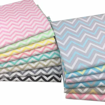 

Chevron Stripes 100% Cotton Fabric for Diy Patchwork Quilting Pillows Cushions cover Cloth Baby Bedsheet Dress Tissue an Matre