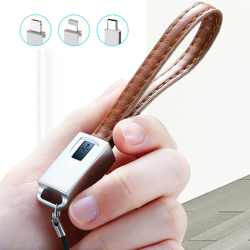 Quick Charger USB Cable For iPhone 8 7 6 Leather Mini Keychain Fast Charging For Samsung Huawei Type C Micro USB Phone Data Wire
Quick Charger USB Cable For iPhone 8 7 6 Leather Mini Keychain Fast Charging For Samsung Huawei Type C Micro USB Phone Data Wire