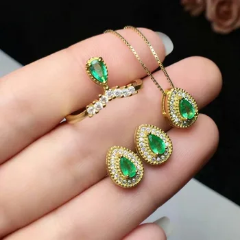 SHILOVEM 925 sterling silver Natural Emerald rings pendants stud earrings send necklace fine Jewelry wedding 3*5 ctz030505agml
SHILOVEM 925 sterling silver Natural Emerald rings pendants stud earrings send necklace fine Jewelry wedding 3*5 ctz030505agml