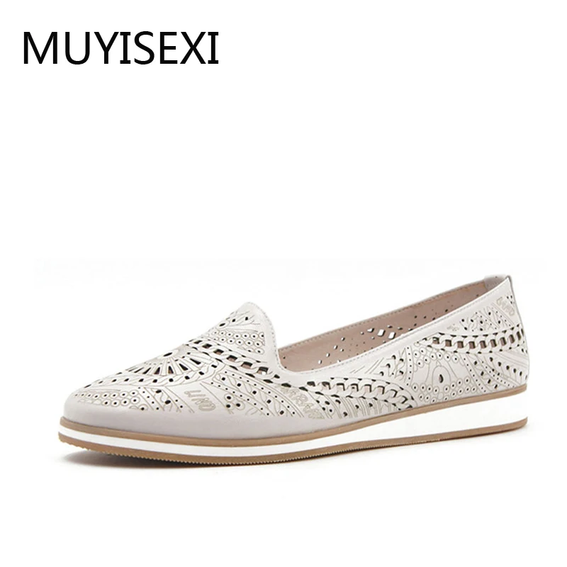 Casual Soft Hollow Shoes Round Toe Slip On Spring Summer Leisure Full Genuine Leather Shoes Beige Russia size LID027 MUYISEXI
Casual Soft Hollow Shoes Round Toe Slip On Spring Summer Leisure Full Genuine Leather Shoes Beige Russia size LID027 MUYISEXI