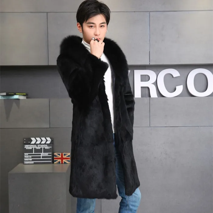 Korean and Japaness Style black Color warm soft natural rabbit Fur coats plus size male winter fur coats
Korean and Japaness Style black Color warm soft natural rabbit Fur coats plus size male winter fur coats