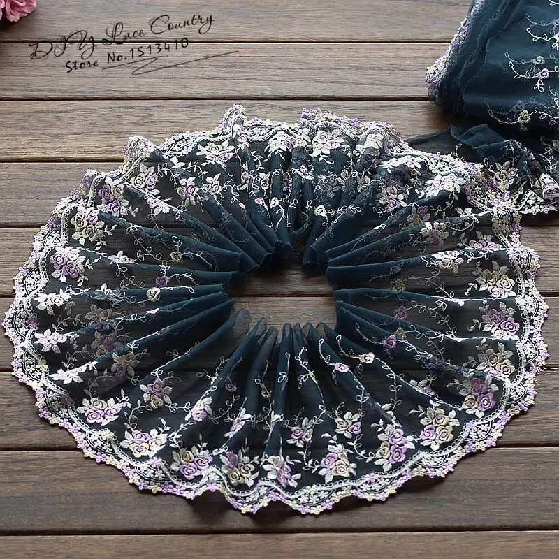2yards/lot 17cm wide Embroidered Tulle Lace trim mesh lace trim ~ Atlantic Deep+Purple + Yellow~lovely~
2yards/lot 17cm wide Embroidered Tulle Lace trim mesh lace trim ~ Atlantic Deep+Purple + Yellow~lovely~