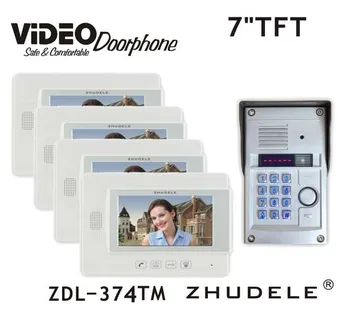 ZHUDELE New Arrival 7" LCD Monitor Speakerphone Intercom Color Video Door Phone Metal IR Camera with Password&ID Card Unlock 1V4
ZHUDELE New Arrival 7" LCD Monitor Speakerphone Intercom Color Video Door Phone Metal IR Camera with Password&ID Card Unlock 1V4