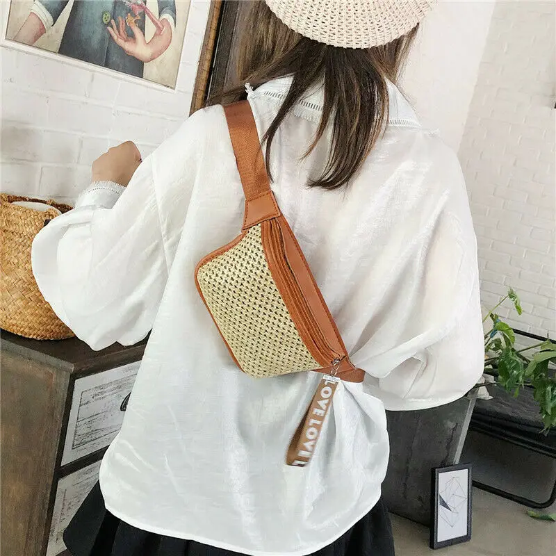 New Brand Summer Straw Waist Pack Belt Women Mobile Phone Fanny Pack Purse Grass Handmade Rattan Women Holiday Beach Chest Bag
New Brand Summer Straw Waist Pack Belt Women Mobile Phone Fanny Pack Purse Grass Handmade Rattan Women Holiday Beach Chest Bag