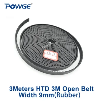 POWGE HTD 3M timing belt width 9mm Length 3000mm Rubber Neoprene Fiberglass HTD3M Belt 3M-9 open Timing belt 3Meters
POWGE HTD 3M timing belt width 9mm Length 3000mm Rubber Neoprene Fiberglass HTD3M Belt 3M-9 open Timing belt 3Meters