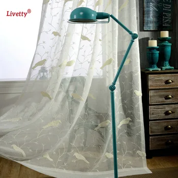 Solid Tulle Curtains For Living Room Embroidered Birds Roman Blinds Drapes Bedroom Chinese Sheer Voile Curtain Window Treatments
Solid Tulle Curtains For Living Room Embroidered Birds Roman Blinds Drapes Bedroom Chinese Sheer Voile Curtain Window Treatments