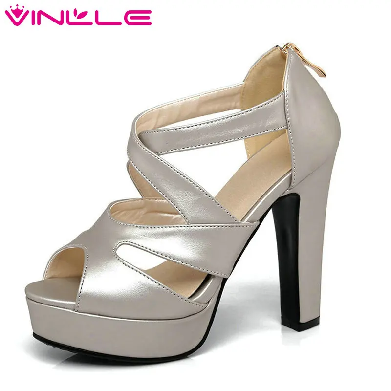 VINLLE 2018 Woman Pumps Thick High Heel Sexy Peep Toe Black Gladiator Summer Women Shoes Zipper Wedding /Dating Shoes Size 34-43
VINLLE 2018 Woman Pumps Thick High Heel Sexy Peep Toe Black Gladiator Summer Women Shoes Zipper Wedding /Dating Shoes Size 34-43