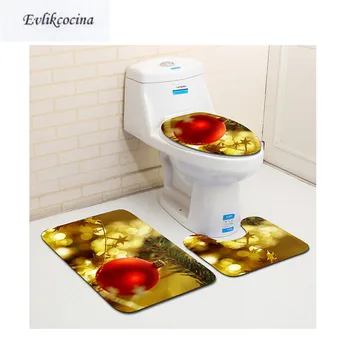 Free Shipping 3 pcs Christmas Bells Bath Mats Anti Slip Bathroom Mat Set Tapete Banheiro Washable Toilet Rugs Alfombra Bano
Free Shipping 3 pcs Christmas Bells Bath Mats Anti Slip Bathroom Mat Set Tapete Banheiro Washable Toilet Rugs Alfombra Bano