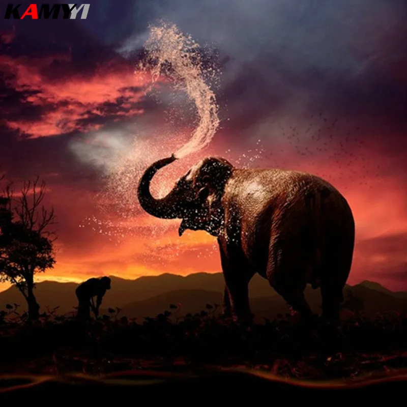 Full Square drill 5D DIY Diamond Embroidery animal sunset Elephant scenery Diamond Painting Cross Stitch Rhinestone Mosaic XY1
Full Square drill 5D DIY Diamond Embroidery animal sunset Elephant scenery Diamond Painting Cross Stitch Rhinestone Mosaic XY1