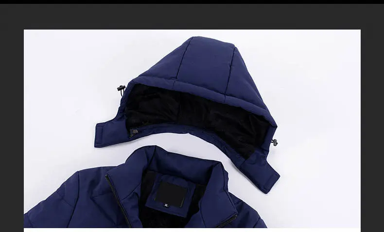 2018 Winter Men Jacket Coats Windproof Warm Cotton Padded Men Autumn Fleece Thicken Hooded Jacket Male Drop-ship Plus Size 4XL 07