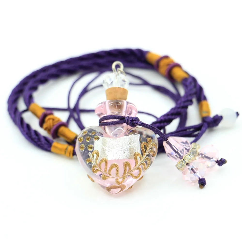 Aromatherapy Eight Color Heart Glass Essential Oils Bottles Diffuser Pendants&Necklace Women Long Perfume Necklace Jewelry
Aromatherapy Eight Color Heart Glass Essential Oils Bottles Diffuser Pendants&Necklace Women Long Perfume Necklace Jewelry