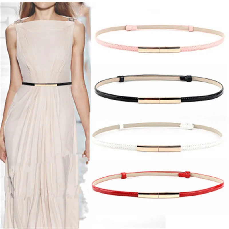 Simple wild lady thin belt patent leather fashion Korean decorative belt female with dresses waist chain feminino cinturones
Simple wild lady thin belt patent leather fashion Korean decorative belt female with dresses waist chain feminino cinturones