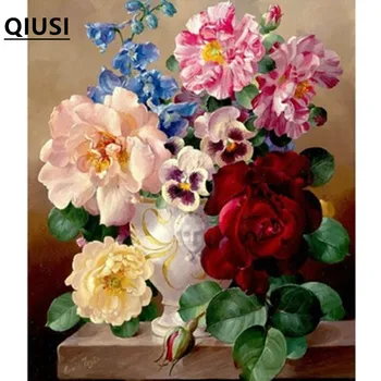 Needlework,DIY Cross stitch,set for embroidery kit,table vase rose peony flower printed pattern cross stitch handwork painting
Needlework,DIY Cross stitch,set for embroidery kit,table vase rose peony flower printed pattern cross stitch handwork painting
