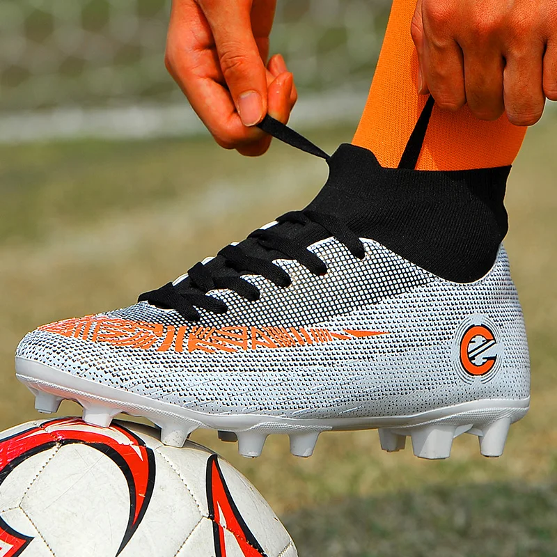 Men Soccer Shoes High Top Sneakers Outdoor Breathable Professional Trainers Long Spikes Football Sport Shoes Turf Futsal 44 45
Men Soccer Shoes High Top Sneakers Outdoor Breathable Professional Trainers Long Spikes Football Sport Shoes Turf Futsal 44 45