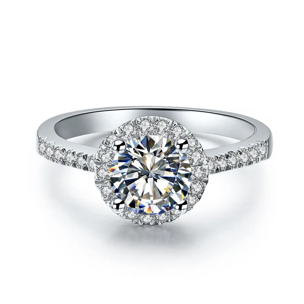 Кольцо из Белого Золота 750 пробы с бриллиантом 0.5CT 18 к | Украшения и аксессуары
